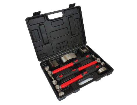 ZESTAW MŁOTKÓW BLACHARSKICH 7el./SILVER WALIZKA