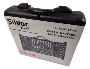 ZESTAW NARZĘDZIOWY 140szt SILVER