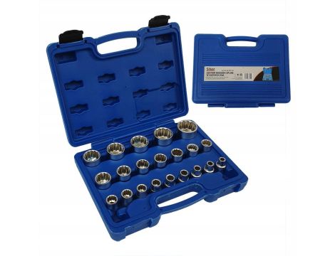 ZESTAW NASADEK SPLINE 21el. 12-KĄT. 1/2" 8-36mm  /SILVER - 2
