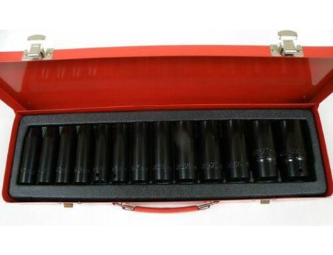 ZESTAW NASADEK UDAROWYCH DŁUGICH 1/2" /SILVER - 2