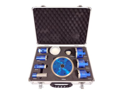 ZESTAW OTWORNIC DIAMENTOWYCH Z TARCZĄ M14 6-65mm