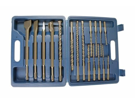 ZESTAW SDS DŁUT I WIERTEŁ 17ele./ SILVER - 2