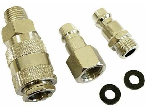 ZESTAW SZYBKOZŁĄCZEK PNEUMATYCZNYCH 1/4" 3szt./SILVER....