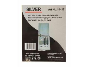 ZESTAW WIERTEŁ FREZUJĄCYCH 6szt./SILVER 3-8mm....