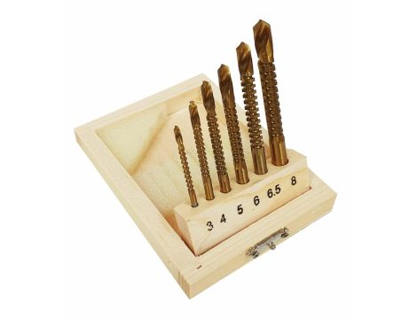 ZESTAW WIERTEŁ FREZUJĄCYCH 6szt./SILVER 3-8mm.... - 2