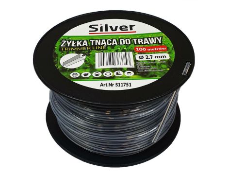 ŻYŁKA TNĄCA 2,7x100m  KWADRAT DUO-LINE  /SILVER