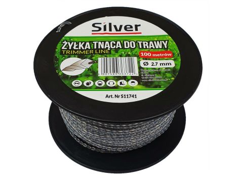 ŻYŁKA TNĄCA 2,7x100m  SKRĘCONA/KARBOWANA DUO-LINE  /SILVER