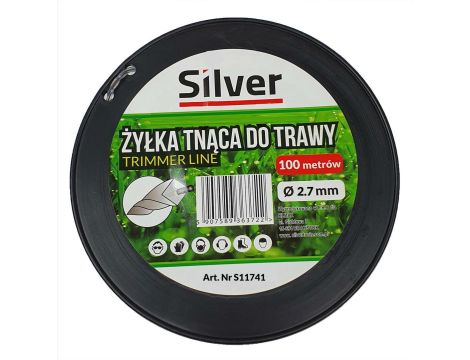 ŻYŁKA TNĄCA 2,7x100m  SKRĘCONA/KARBOWANA DUO-LINE  /SILVER - 2