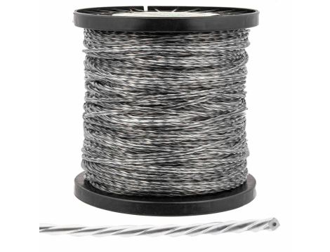 ŻYŁKA TNĄCA 2,7x100m  SKRĘCONA/KARBOWANA DUO-LINE  /SILVER - 3