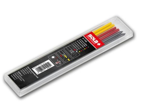 SOLA WKŁADY DO OŁÓWKA AUTO. SC TLM2  MIX 6szt.  CZERWONY CZARNY ŻÓŁTY