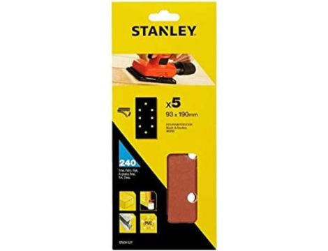 STA.PAPIER ŚCIERNY 93x190mm MIX /5szt. 8 OTWORÓW NA RZEP