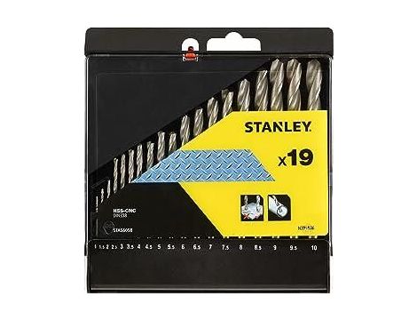 STA.WIERTŁA ZESTAW DO METALU 19szt. 1-10 mm