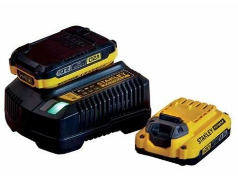 STANLEY AKUMULATOR V20 2,0Ah x2 +ŁAD. SFMCB12D2 .