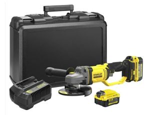 STANLEY SZLIFIERKA KĄTOWA V20 SFMCG400M2K 125mm 2x4,0Ah KUFER