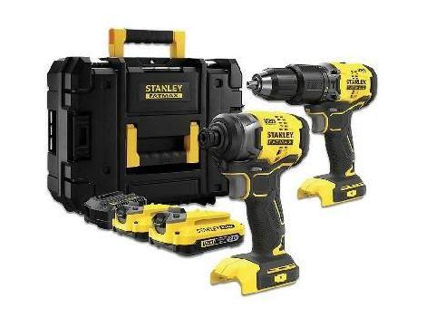 STANLEY ZESTAW V20 SFMCK461D2S (SFMCD715 + SFMCF810B) 2x2,0Ah TSTAK