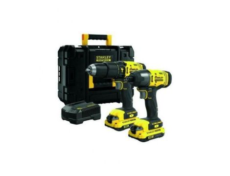 STANLEY ZESTAW V20 SFMCK465D2T (SFMCD711 + SFMCF800) 2x2,0Ah TSTAK