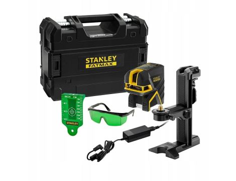 STANLEY LASER KRZYŻOWY FATMAX +2 PUNKTOWY ZIELONY Li-ION 30m