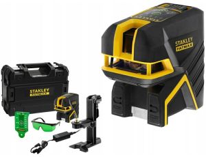 STANLEY LASER KRZYŻOWY FATMAX +5 PUNKTOWY ZIELONY Li-ION 30m