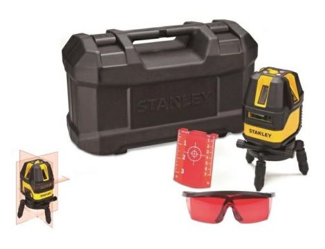 STANLEY LASER KRZYŻOWY MULTI-LINE 4V1H CZERWONY /4 LINIE PIONOWE +1 POZIOMA +PUNK DÓŁ