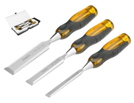 STANLEY DŁUTO FATMAX THRU TANG KPL.3szt. 10, 15, 20mm DREWNIANA SKRZYNKA ...