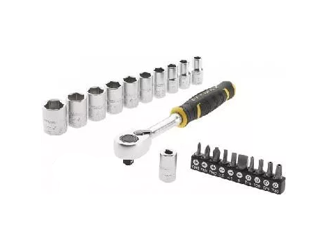 STANLEY ZESTAW KLUCZY  22el. 3/8" NASADKI + BITY