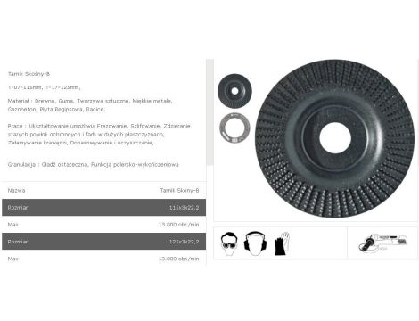 TARPOL TARNIK SKOŚNY fi 125mm    T-17 GŁADŹ OSTATECZNA