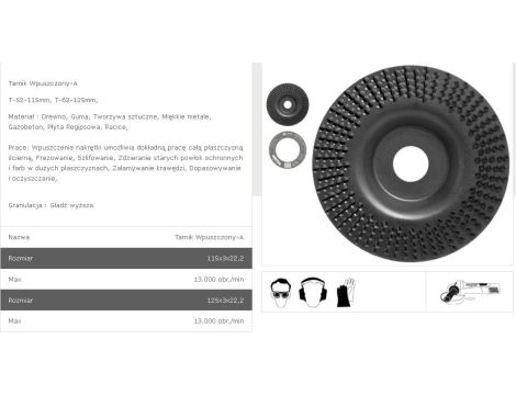TARPOL TARNIK WPUSZCZONY fi 125mm   T-62 GŁADŹ WYŻSZA.