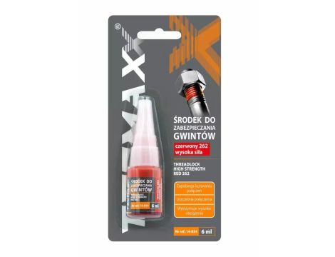 TECMAXX ŚRODEK DO ZABEZPIECZANIA GWINTÓW CZERWONY - TRWAŁY  6ml