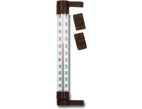 TERMOMETR ZAOKIENNY 24cm BRĄZOWY .