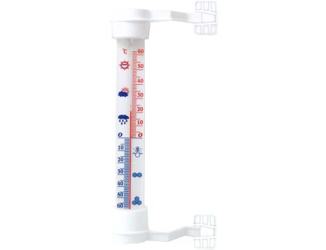 TERMOMETR ZAOKIENNY 27cm BIAŁY .