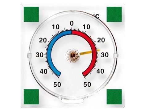 TERMOMETR ZAOKIENNY BIMETALICZNY 75 x 75mm. - 2
