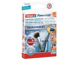 TESA PLASTRY POWERSTRIPS DECO 8szt. 1kg PRZEZROCZYSTE