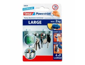 TESA PLASTRY POWERSTRIPS LARGE 4szt. 2kg /BIAŁE ...