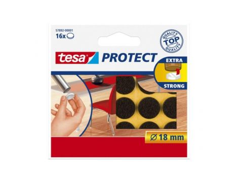 TESA PODKŁADKI FILCOWE 18mm BRĄZ 16szt.