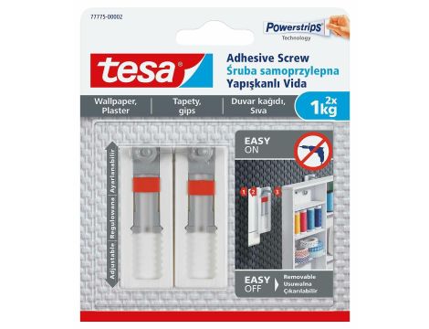 TESA ŚRUBA SAMOPRZYLEPNA DO TAPET 1KG... /REGULOWANA ...