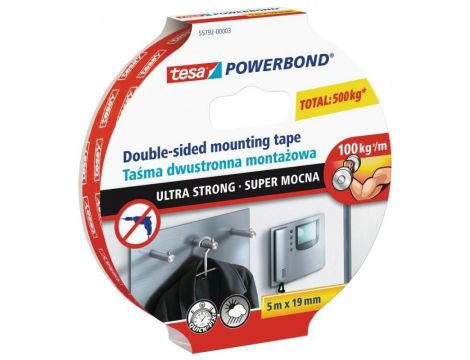 TESA TAŚMA DWUSTRONNA POWERBOND 5m x 19mm ULTRA STRONG