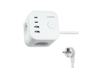 MORRE KOSTKA ZASILAJĄCA 3G, 2xUSB, 2xUSB-C 1,5m