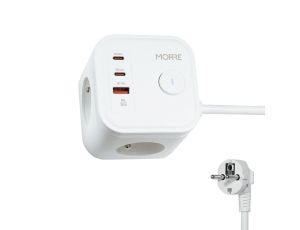 MORRE KOSTKA ZASILAJĄCA 3G, 2xUSB, USB-C 1,5m