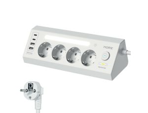 MORRE LISTWA ZASILAJĄCA NAROŻNA 4G 2xUSB 2xUSB-C MIX KOLOR BIAŁY/CZARNY