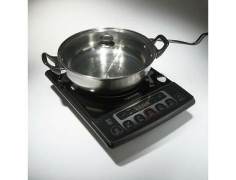 TIROSS KUCHENKA INDUKCYJNA 2000W+GARNEK Z FUNKCJĄ PODTRZYMYWANIA CIEPŁA