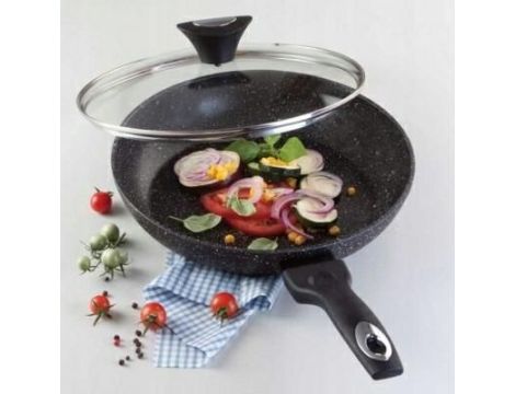 TIROSS PATELNIA MARMUR 26cm TS-1255P / Z POKRYWKĄ