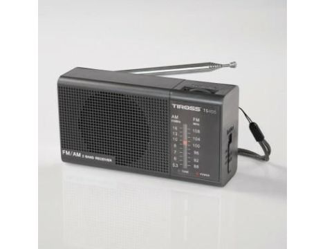 TIROSS RADIO MINI PRZENOŚNE NA BATERIE CZARNE