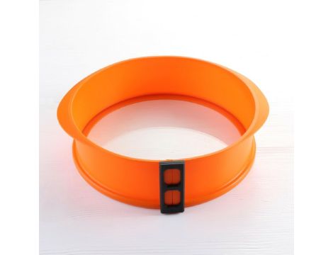 TIROSS TORTOWNICA OKRĄGŁA 25cm SILIKONOWA ZE SZKLANYMDNEM