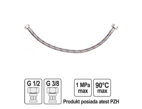 FALA WĄŻ PRZYŁĄCZ. F/F 1/2" 3/8" 400mm ...