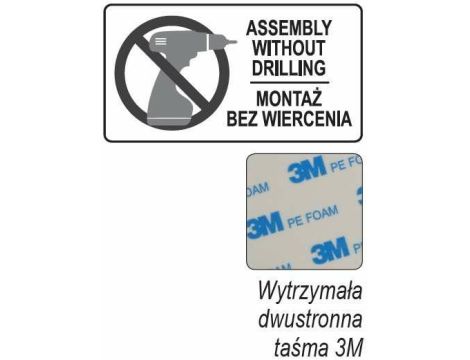 FALA WIESZAK NA RĘCZNIK 55 CM STEELY Z TAŚMĄ 3M... - 2