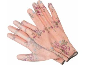 FLO RĘKAWICE OGRODOWE KWIATKI-BEŻ 10