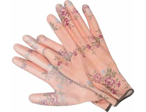 FLO RĘKAWICE OGRODOWE KWIATKI-BEŻ 10" .....