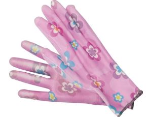 FLO RĘKAWICE OGRODOWE KWIATKI-RÓŻ  9