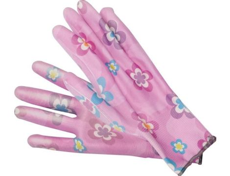 FLO RĘKAWICE OGRODOWE KWIATKI-RÓŻ  9" ...