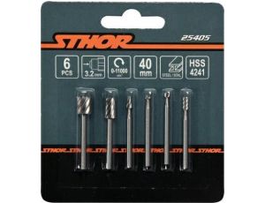 STHOR FREZY HSS DO SZLIFIERKI MINI   6cz. 3,2mm